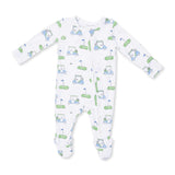 Golf Carts Blue - 2 Way Zipper Footie