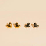 Geometric Heart Stud Earrings