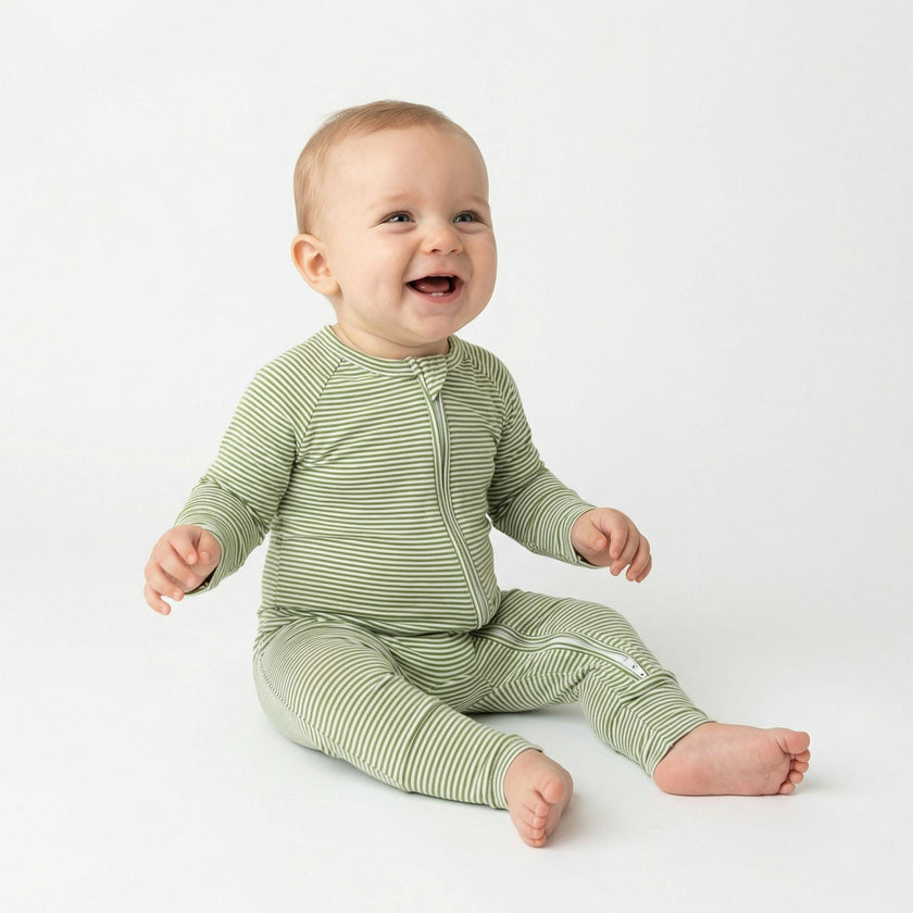 Evergreen Stripe Bamboo Sleeper