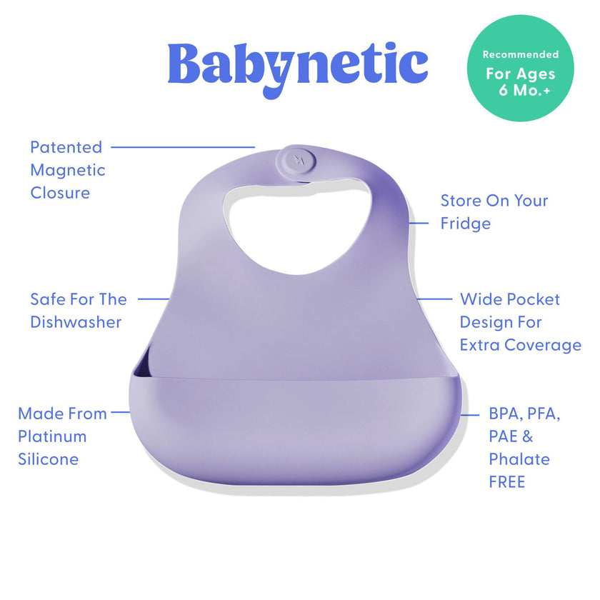 Magnetic Silicone Bib 2-Pack