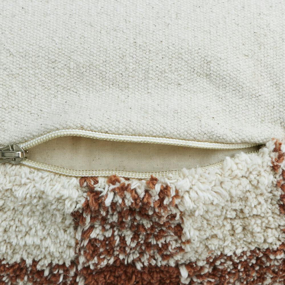 Vichy Plush Tablecloth-Inspired Pouf