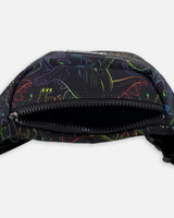 Fanny Pack Black Dinosaur Print