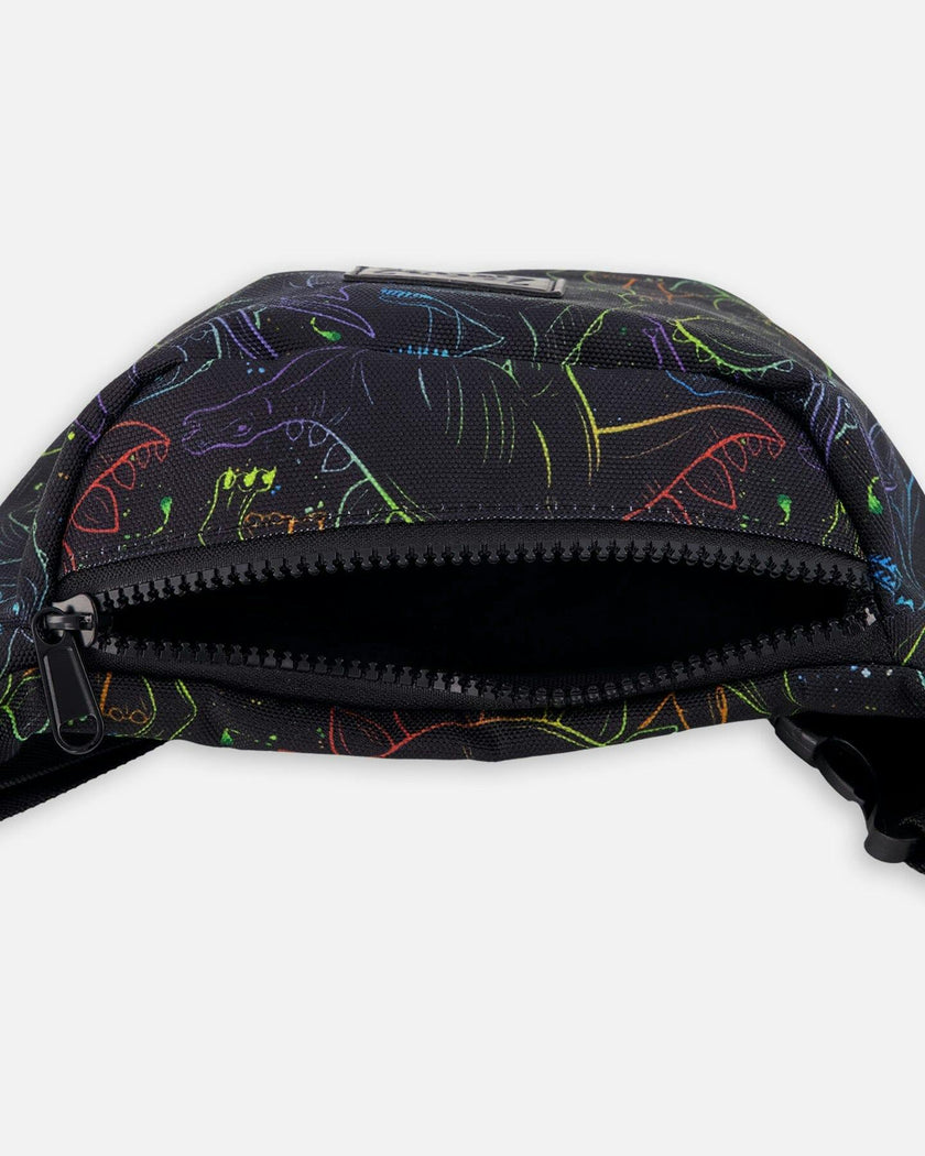 Fanny Pack Black Dinosaur Print