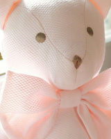 Prince of Wales Bear in Pink Pique Cotton
