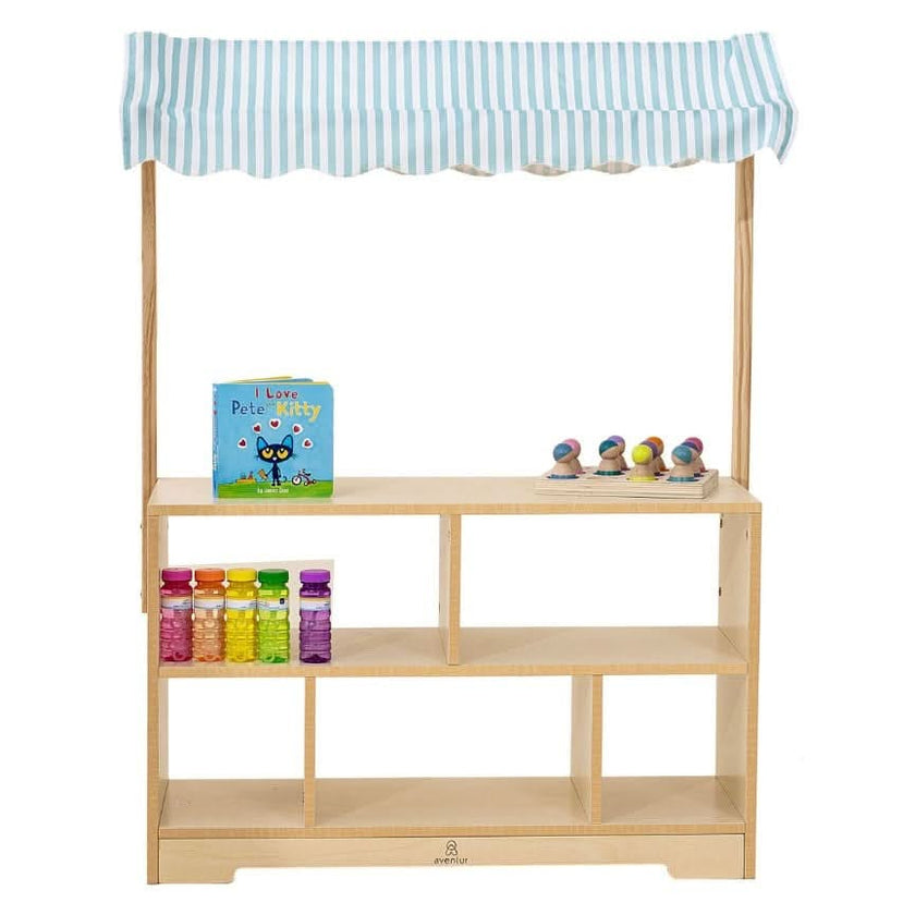 Holly Wooden Market Stand – Kids’ Pretend Play Shop & Display Shelf