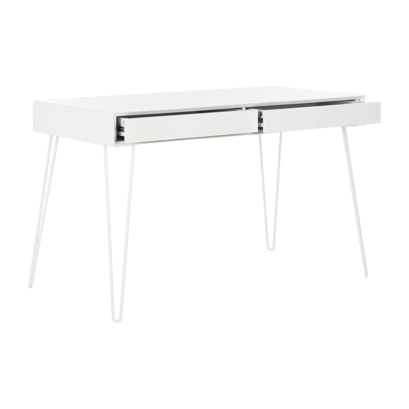 Cade Mid-Century Retro Two-Drawer Desk