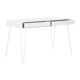 Cade Mid-Century Retro Two-Drawer Desk