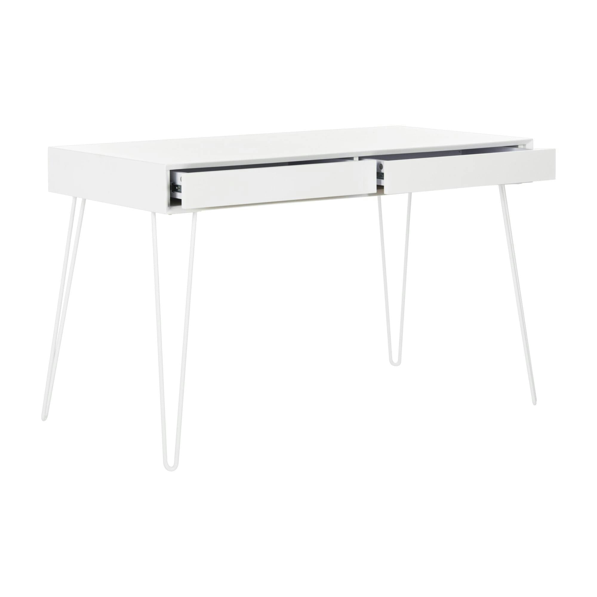 Cade Mid-Century Retro Two-Drawer Desk