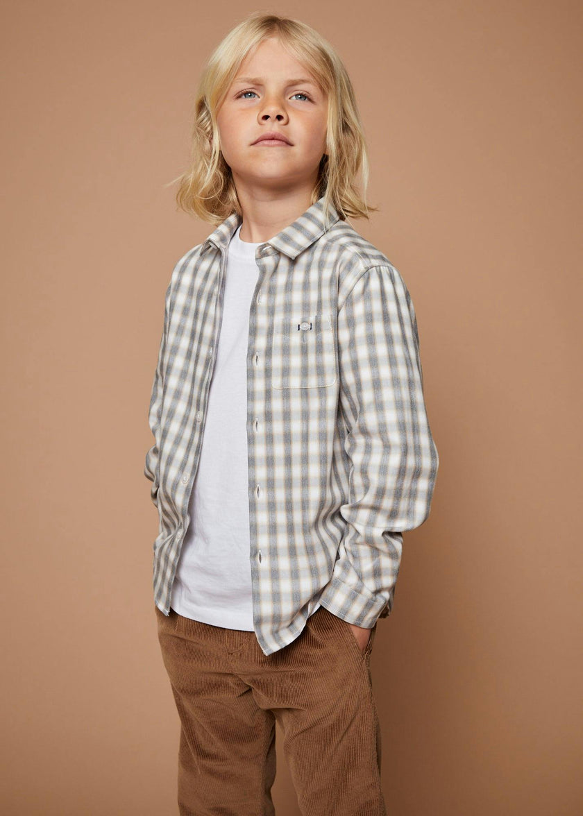 The Light Grey Checked Flannel Shirt
