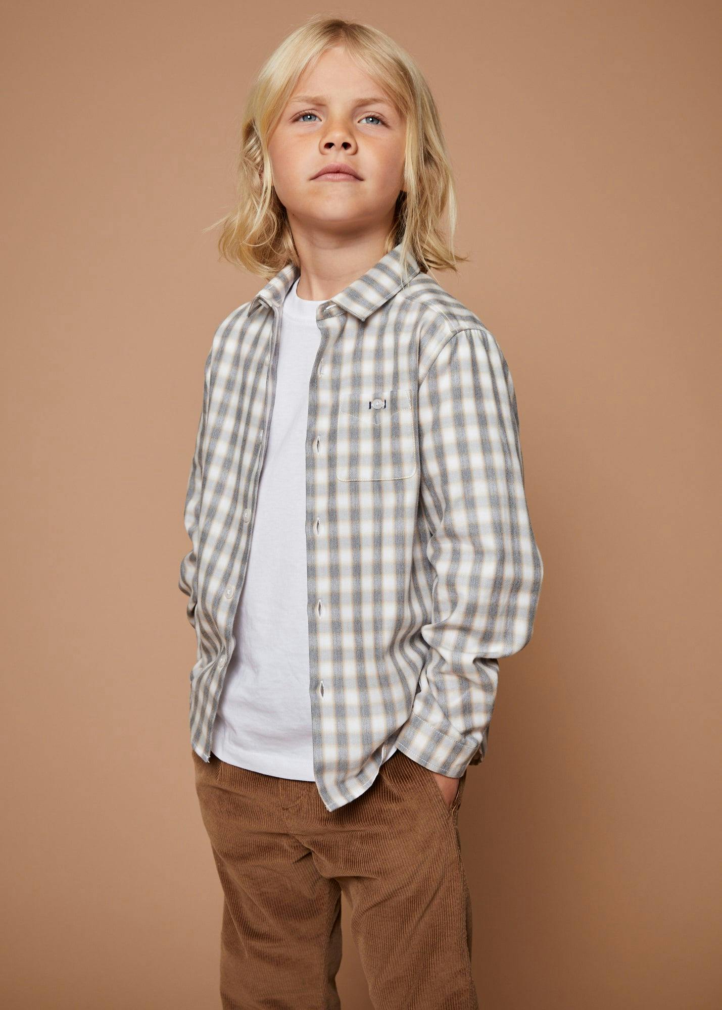 The Light Grey Checked Flannel Shirt