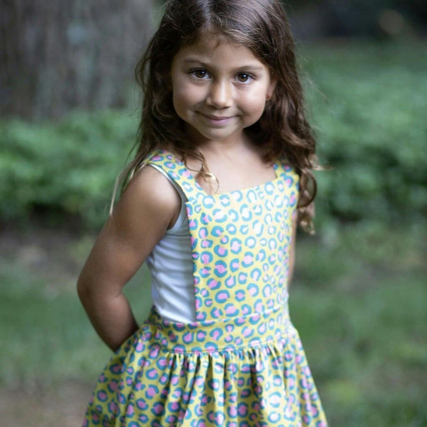 Pinafore Dress in Cheetah