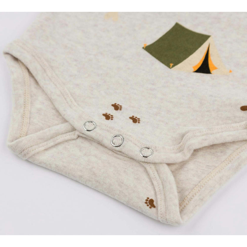 Camping Print Pocket Onesie
