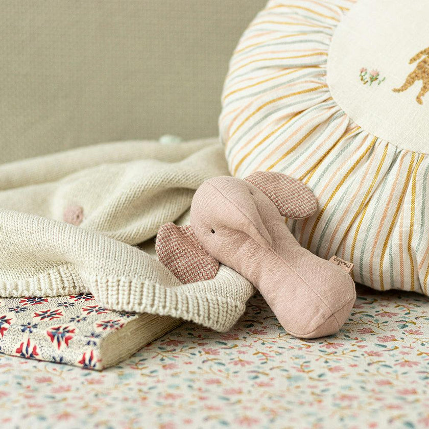 Lullaby Friend Rattles, Elephant - Rose
