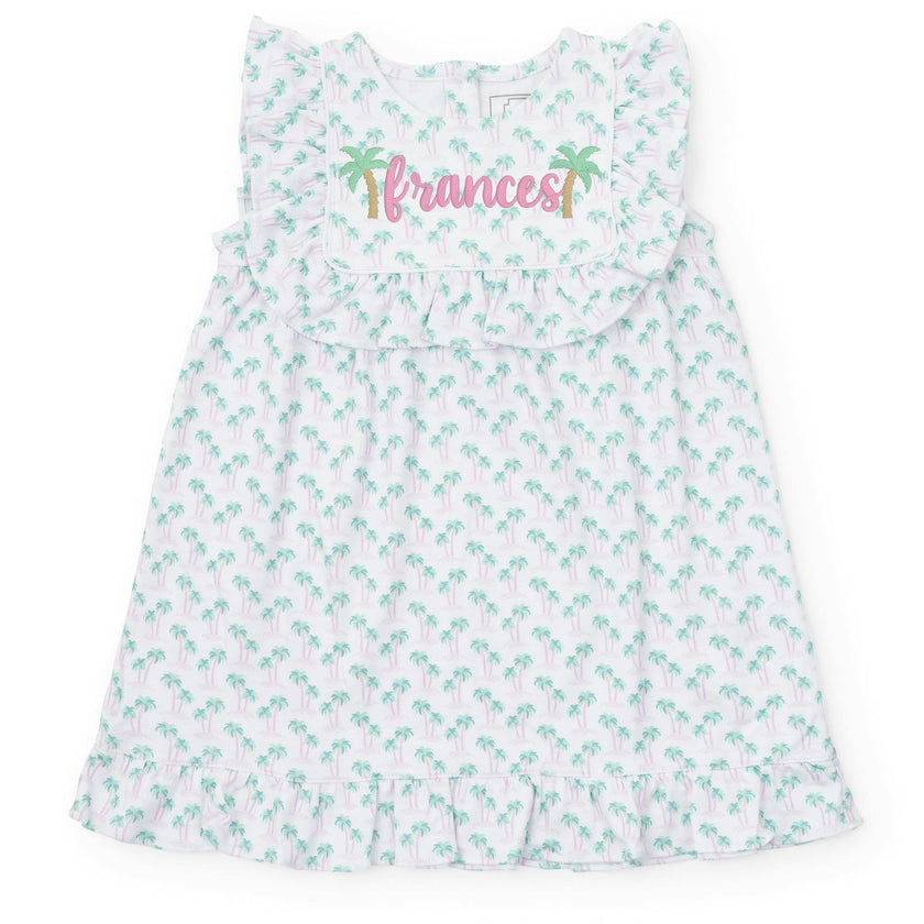 Piper Girls' Dress - Palm Tree Isle Pink