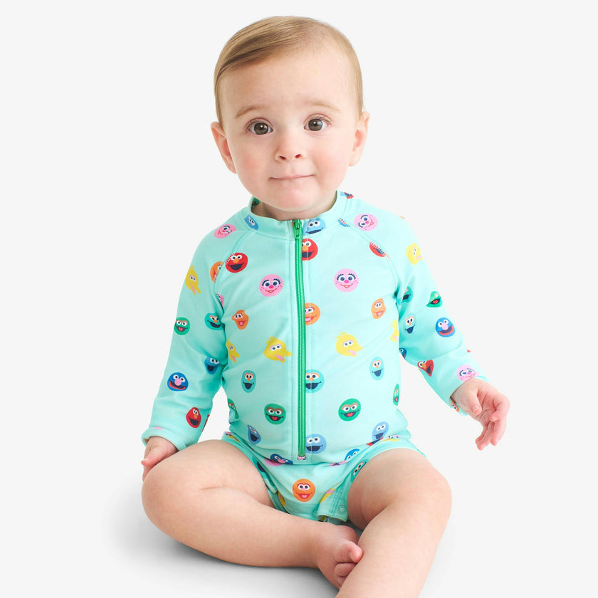 Clearance baby Sesame Street one-piece rash guard