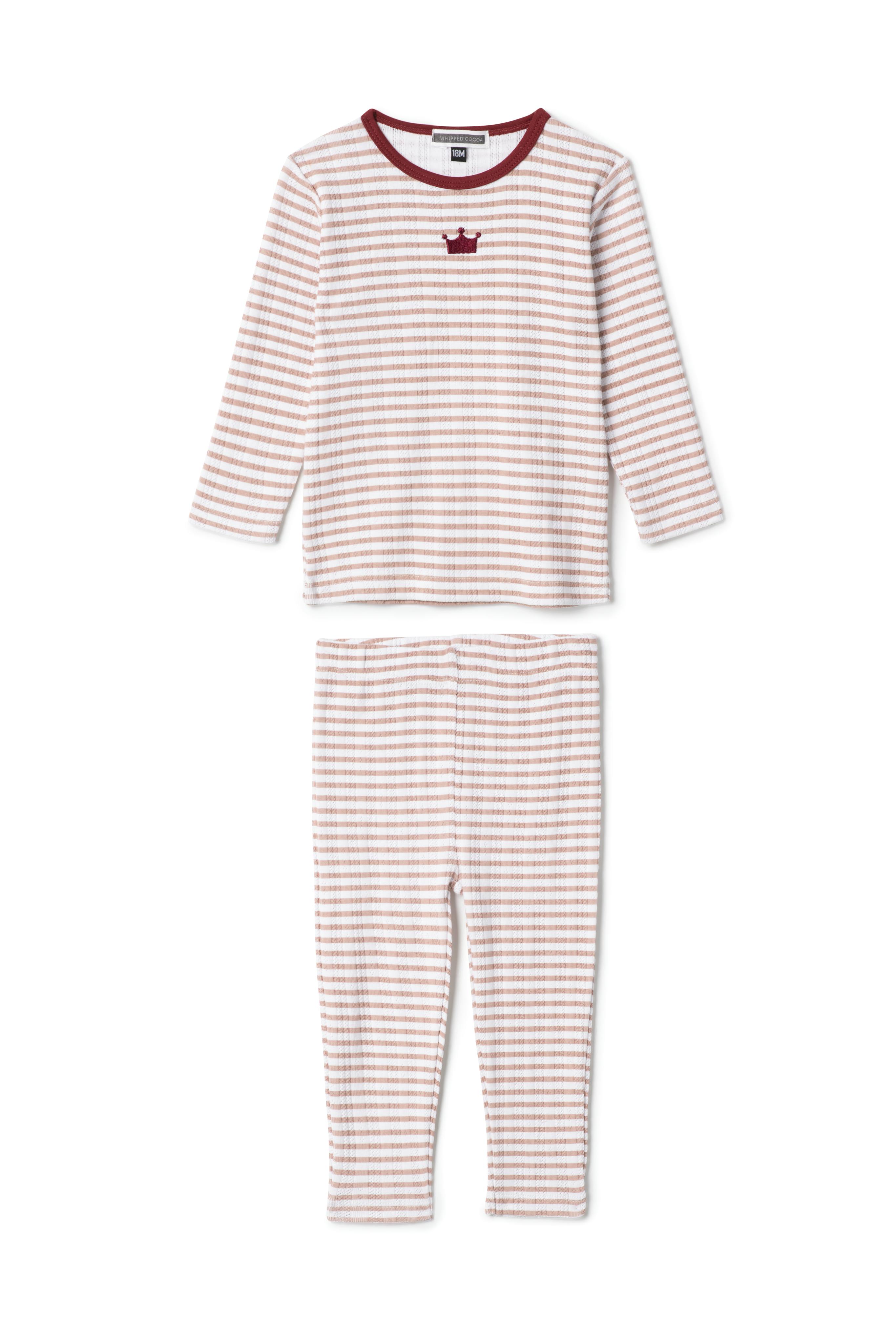 Striped Pointelle 2Pc Set