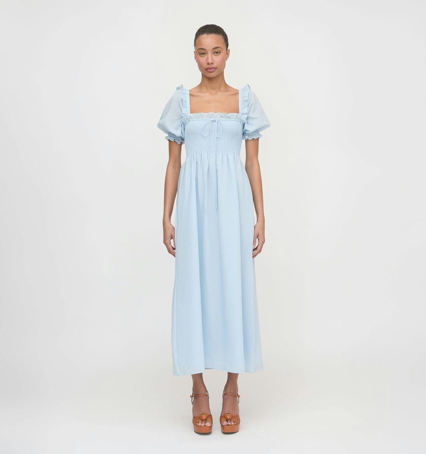 The Scarlett Nap Dress - Pale Blue