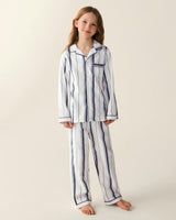 Kid's Twill Pajama Set in Parlor Stripe