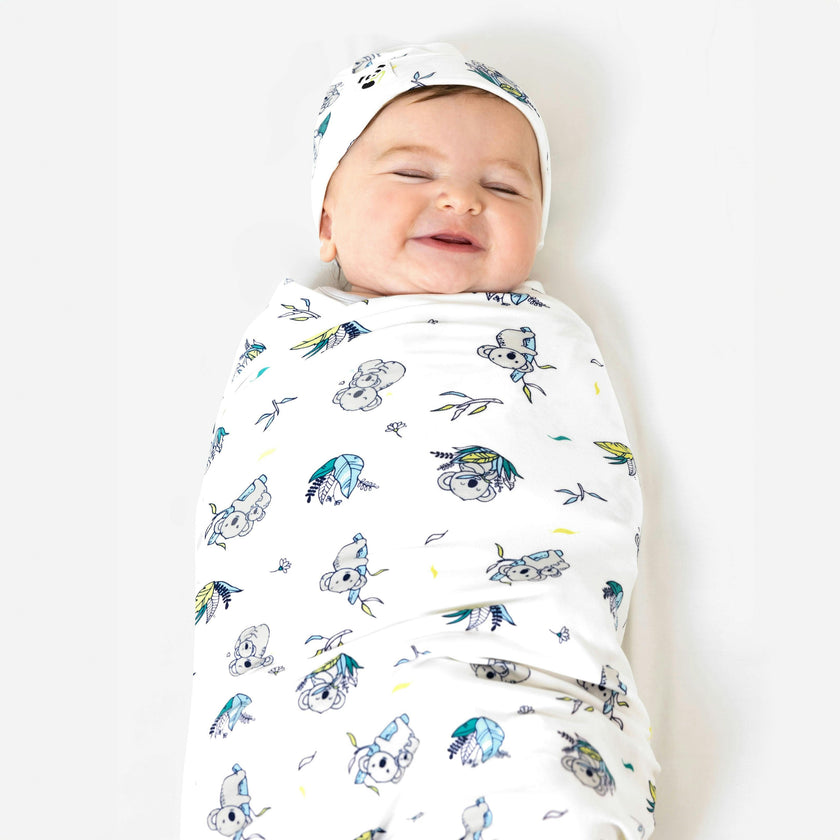 Milk & Cookies Original Bamboo Swaddle & Beanie Set