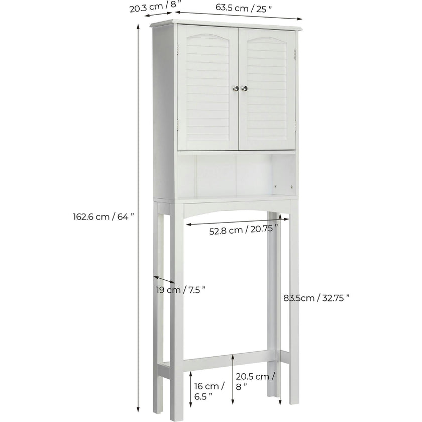 Louis Wooden Space Saver with Shutter Style Doors