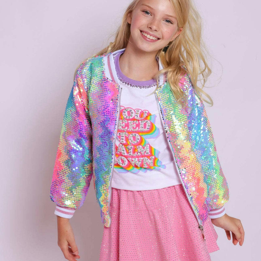 Kaleidoscope Sequin Bomber