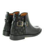 Smooth Leather Boots, Black