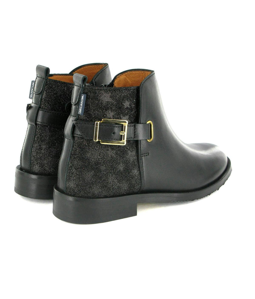 Smooth Leather Boots, Black