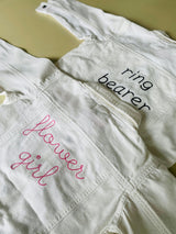 Baby + Kids "ring bearer" White Denim Jacket