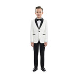 White Suit with Black Shawl Lapel