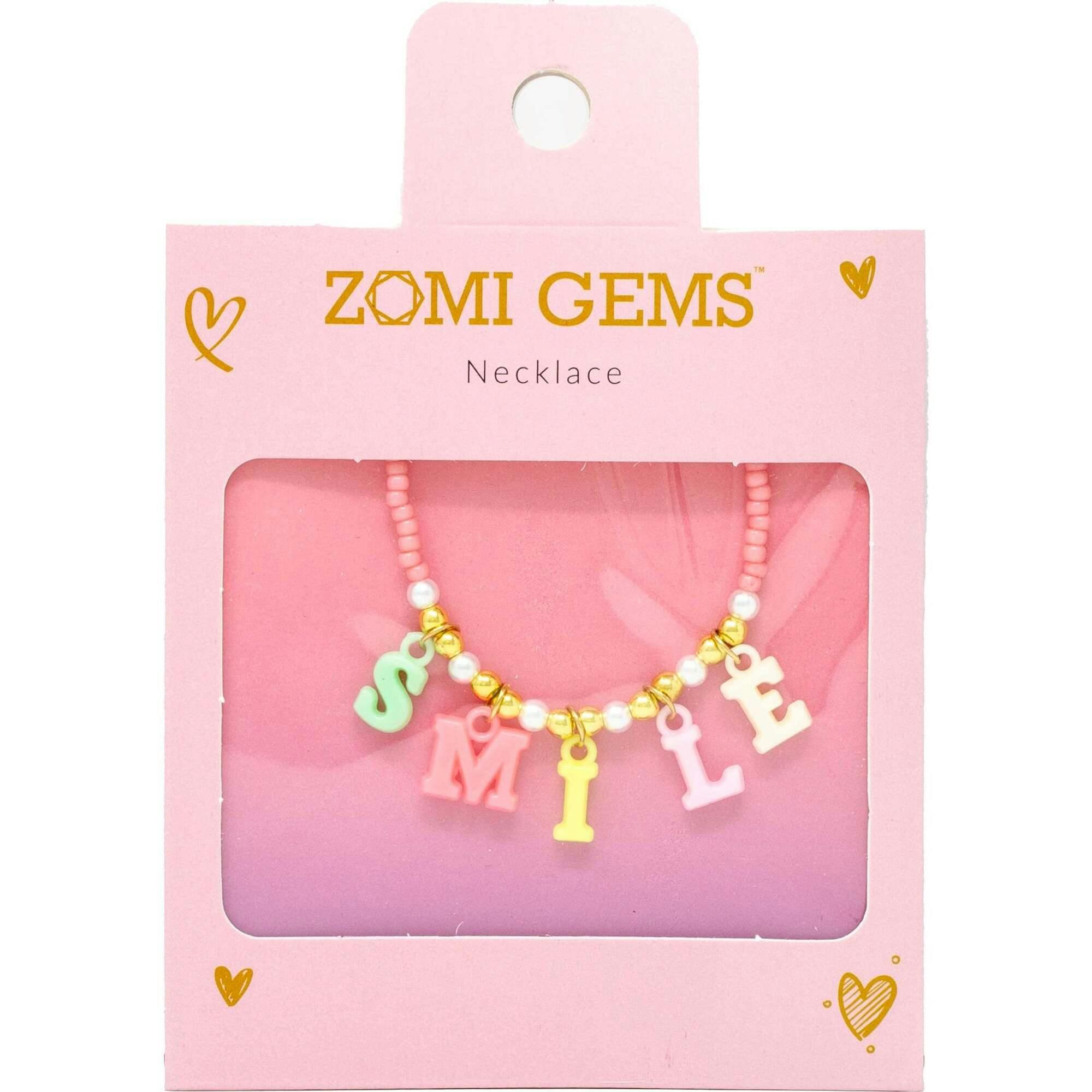 Smile Pink Bead Necklace