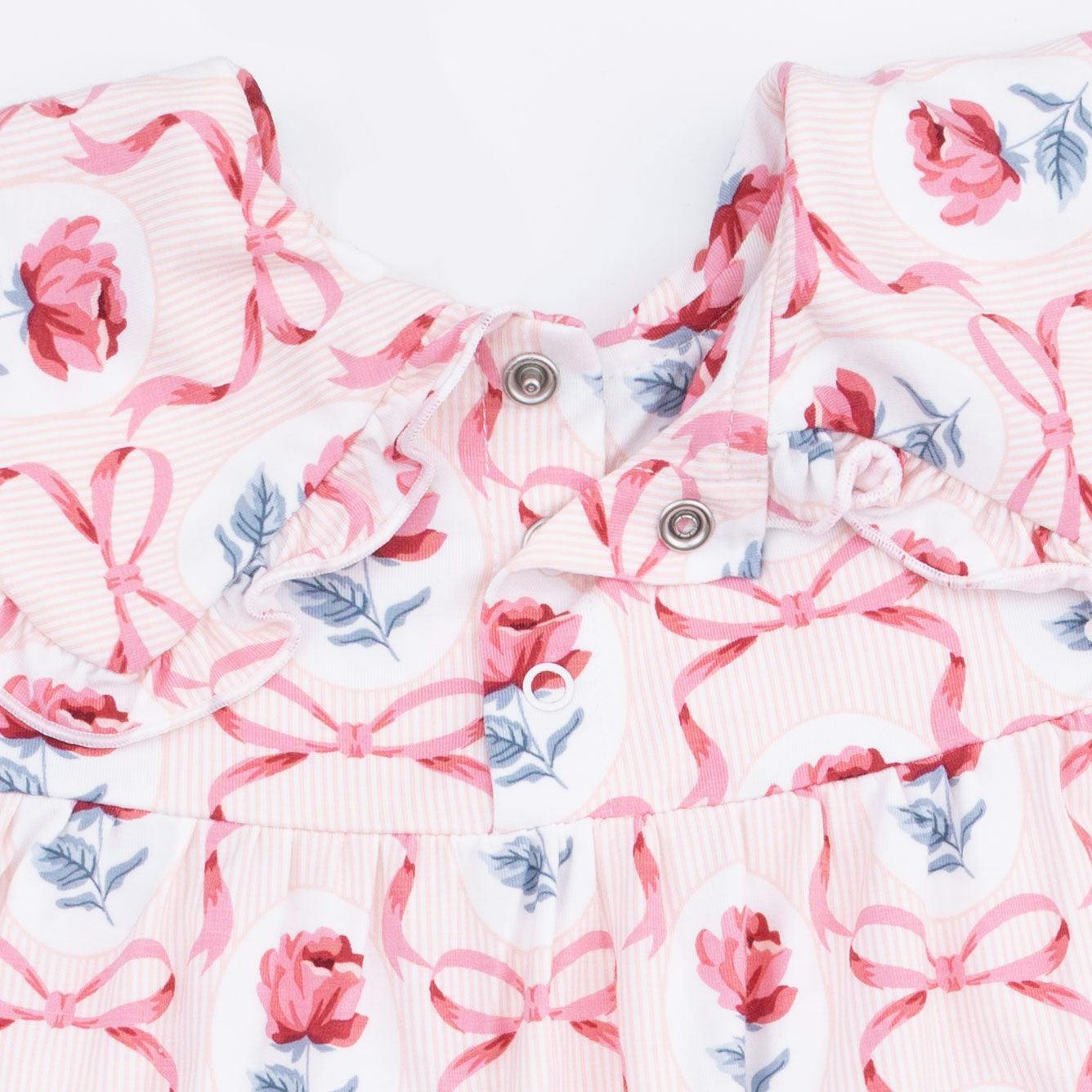 Leslie Rose - Sofia Dress with Oversize Collar and Bloomer