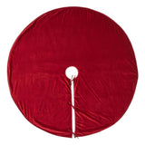 Luxurious Classic Velvet Garnet Red Christmas Tree Skirt 60"