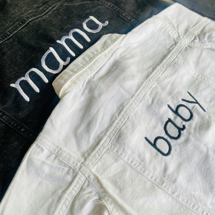 "baby" White Denim Jacket