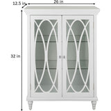 Florence 2 Door Wooden Floor Cabinet with Adjustable Shelves
