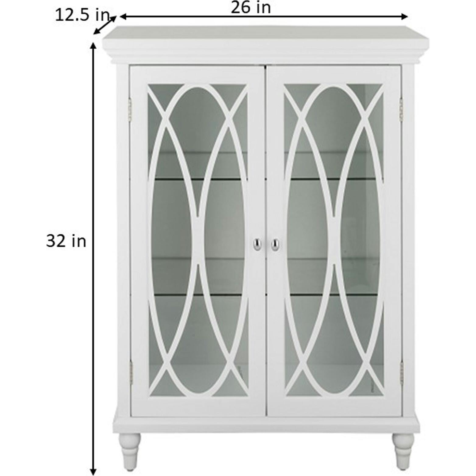 Florence 2 Door Wooden Floor Cabinet with Adjustable Shelves
