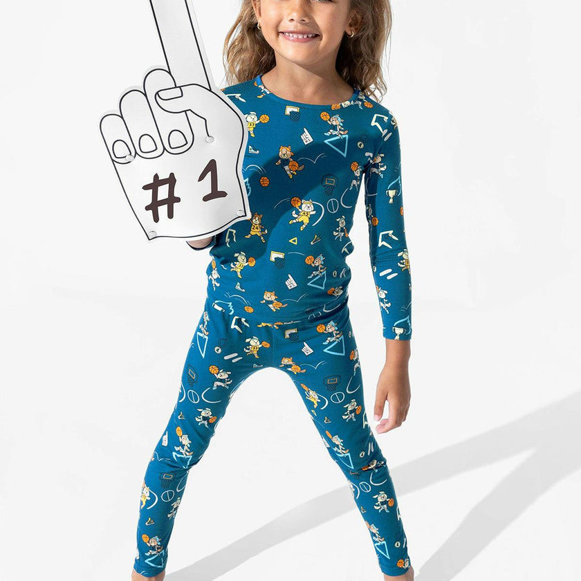 Basketball Pups Bamboo Kids Pajamas
