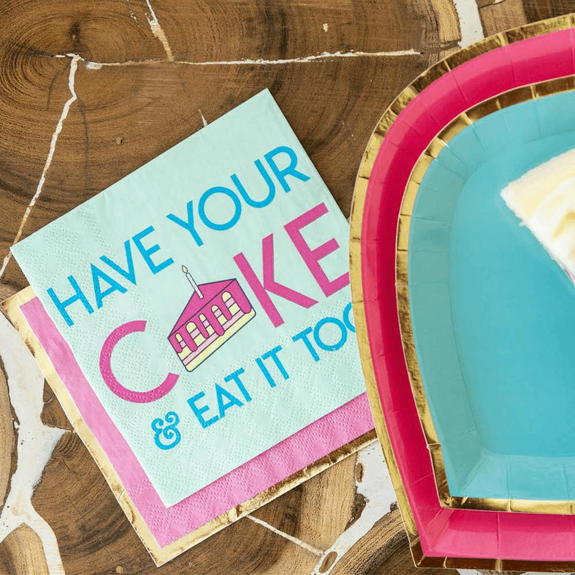 Witty "Have Your Cake & Eat it Too" Cocktail Napkins