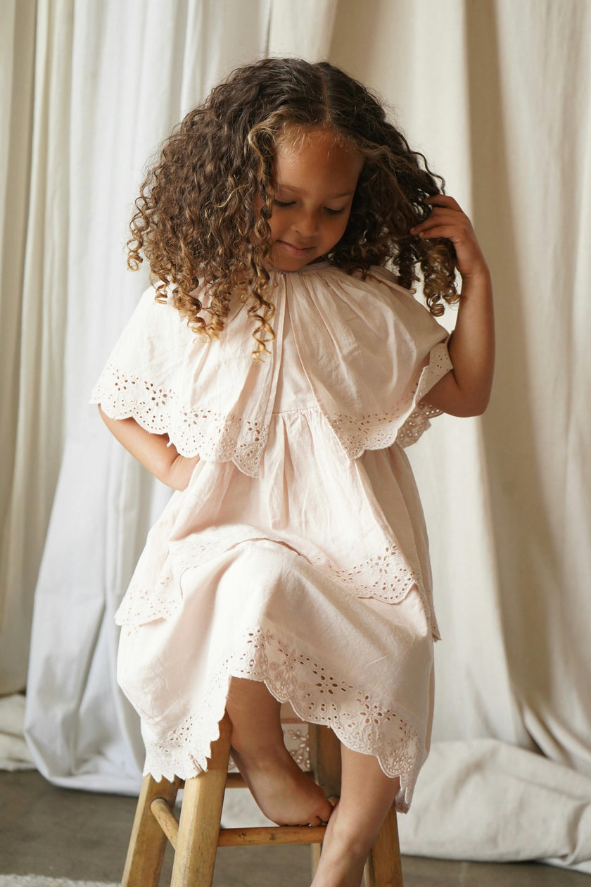 Isabel | Cotton Broderie Anglaise Bubble Dress | Coco Au Lait