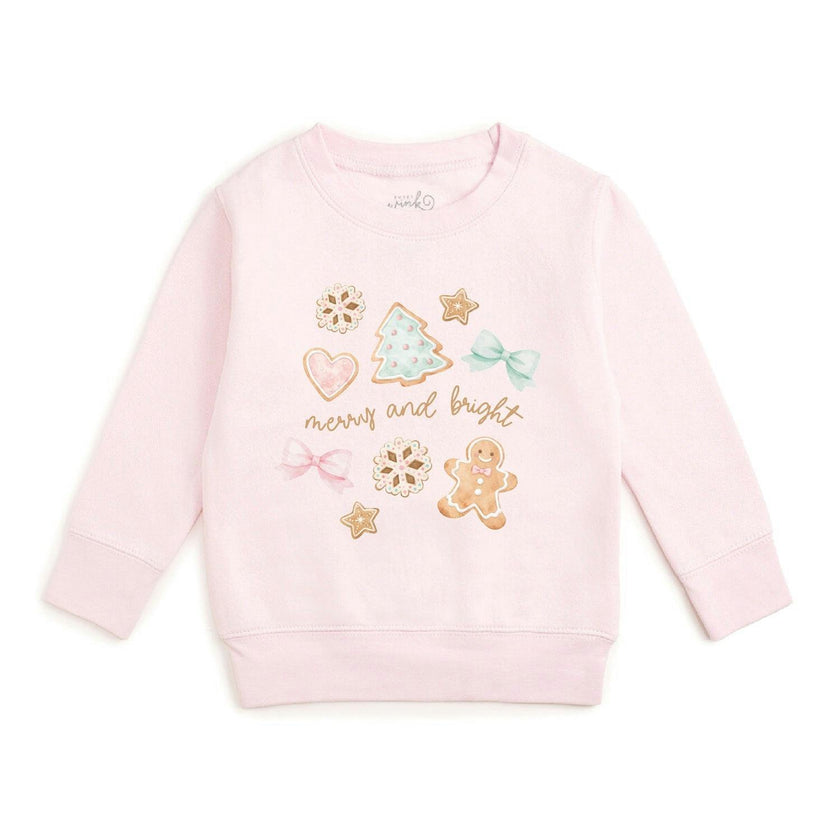 Merry and Bright Gingerbread Christmas Sweatshirt