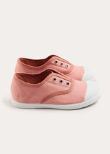 Canvas Plimsolls in Dusty Raspberry (21-36EU)
