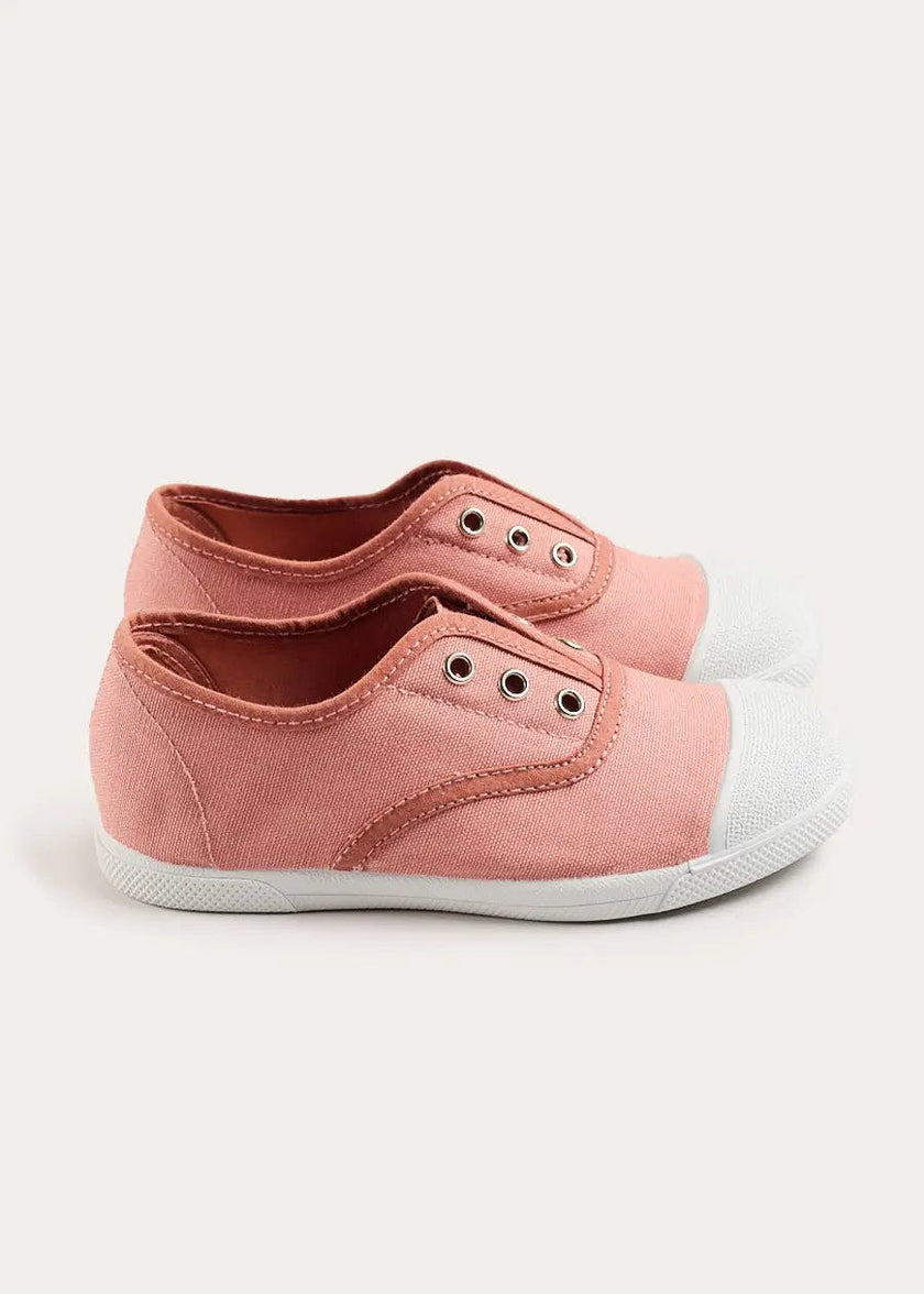 Canvas Plimsolls in Dusty Raspberry (21-36EU)