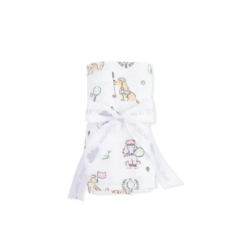 Country Club Dogs Pink - Swaddle Blanket