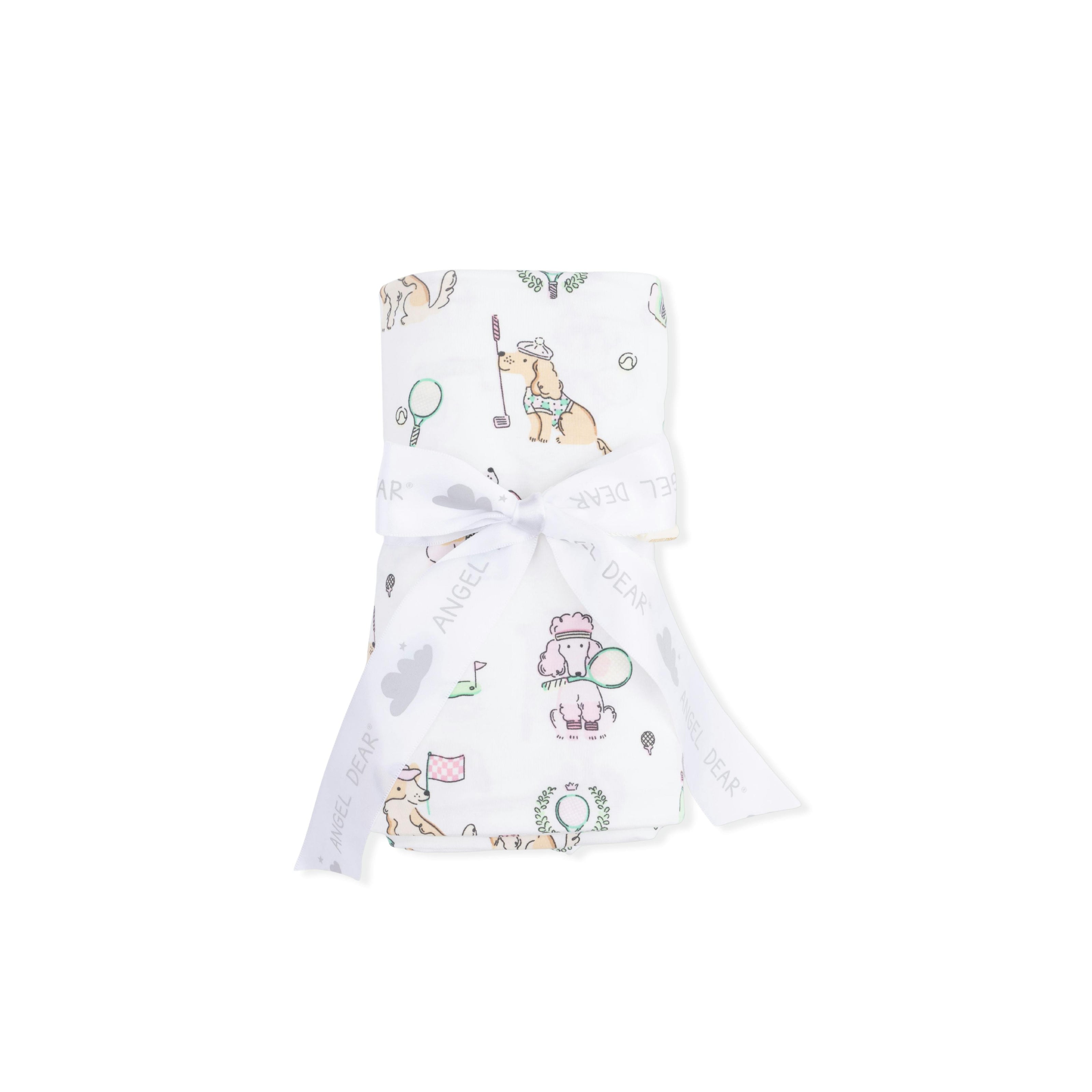 Country Club Dogs Pink - Swaddle Blanket