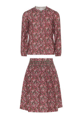 Flower Print Lace Skirt Set Cream