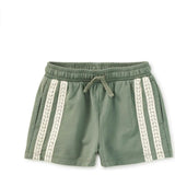 Crochet Sporty Shorts, Green