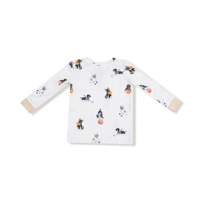 Sporty Puppies - Long Sleeve Loungewear Set