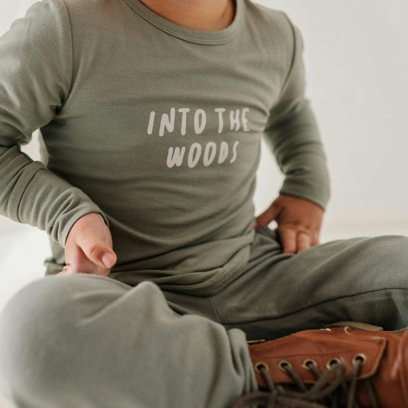 Boy's Long Sleeve Tee Big Bro in Desert