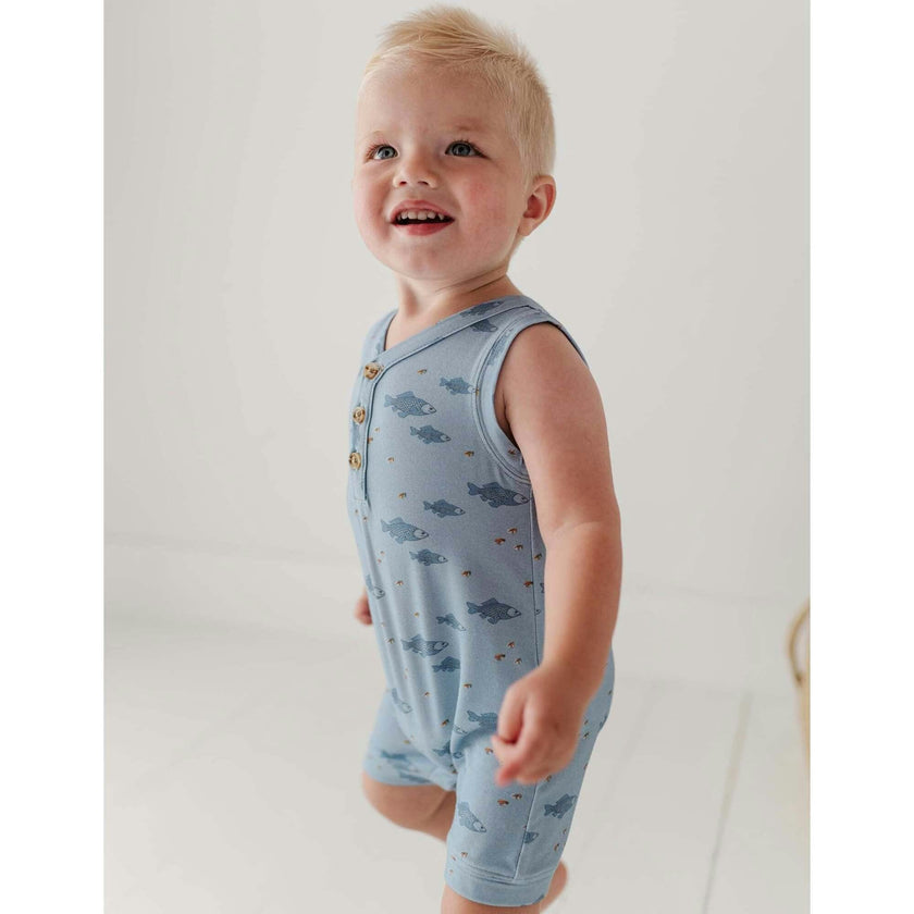 Boy's Sleeveless Romper