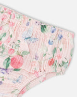 Cotton Muslin Dress And Bloomer Set Pink Printed Berries