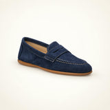 Suede Penny Loafer | Navy